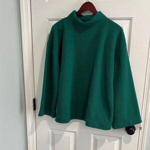 LOFT Green Mock Neck Sweater